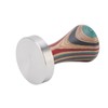 Colorful Wood Coffee Flat Tamper Stainless Steel Base Powder Hammer
