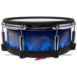 Skin Wrap Compatible with Roland PD-140DS Drum Fire Blue (Drum NOT Included)