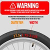 FANSPRO 2 Pack of 27.5 Inch Bike Tube 27.5x1.75 27.5x1.95