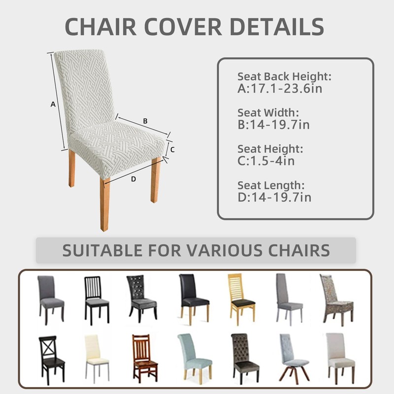 Promindflyplka Dining Room Chair Covers - Anti-Cat Scratch, Washable, Regular