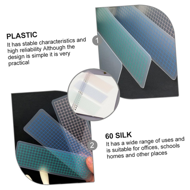 OSALADI 40Pcs Washi Tape Sample Boards Durable Plastic Washi Cards