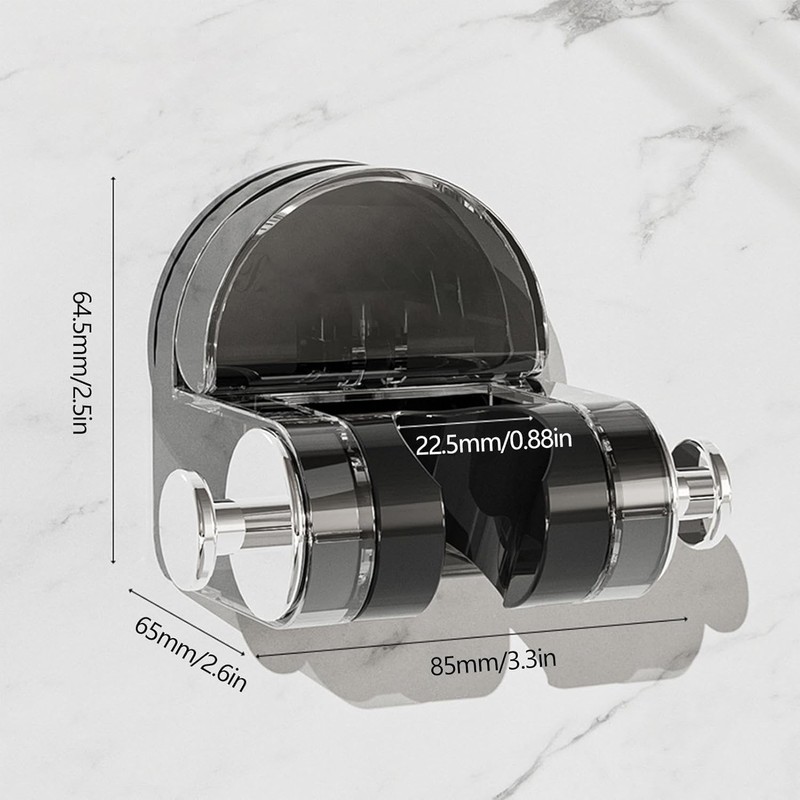 Integrated Suction Cup Shower Rack - Adjustable Wall Mounting Shower