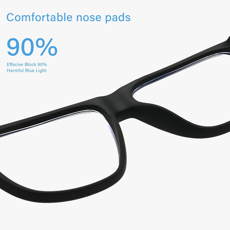 ANRRI Blue Light Blocking Glasses for Computer Rectangle TR90 frame