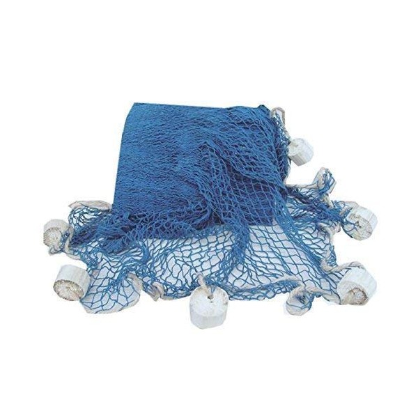 Fischernetze Decorative Cotton Blue 250 x 250 cm with Wooden