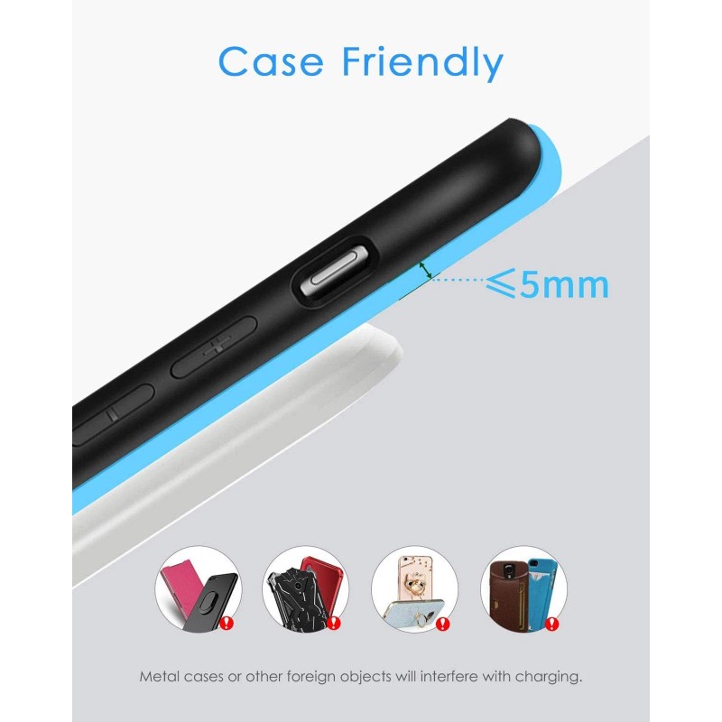 NANAMI Upgraded Fast Wireless Charger, Qi-Certified Wireless Charging Stand f...