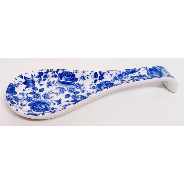 Delft Blue Spoon Rest Porcelain Medium 22cm 8.6" Blue Flowers Floral Ceramic Hand Decorated UK