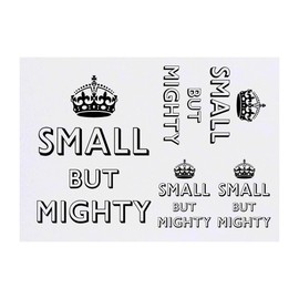 4 x 'Small But Mighty' Temporary Tattoos - Water Resistant, Skin-Safe, Non-Toxic Transfers, Mixed Sizes (TO00085466)