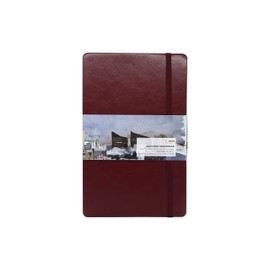 Etchr - Cuaderno de bocetos de acuarela, acordeón, 5 x 8 pulgadas, diario de papel de acuarela 100% algodón, papel de acuarela de prensa caliente, uso para acuarela, medios mixtos o para bocetos,