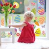 140 Pcs Easter Window Clings Easter Eggs Flowers Window Stickers