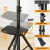 Tripod TV Stand with Shelf for 23-75 inch TVs up