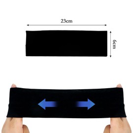 2 Pack of 6cm Wide Headbands for Women, Stretchy Fabric Headband, Unisex Breathable Headbands for Makeup, Yoga, Running, Doing Workout