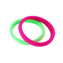 Righe e Pois - Pair of hair bands in neon colour in different colours made of microfibre made in Italy - 2 pieces - hair clip - thickness 1 cm - diameter 6 cm - made in Italy