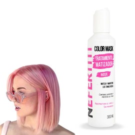 Nefertiti Tratamiento Matizador Rosa Nefertiti Rose Con Keratina Para El Cabello Y Proteína De Trigo Sin Parabenos - 300 Ml