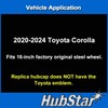 HubStar Hubcap Replacement for Toyota Corolla 2020-2025, 16-inch Replica Wheel