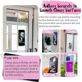 Red Adhesive Mount Cellphone Mobile Phone Grip Accessory Silicone Suction Mobile Phone Holder