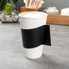 Restpresso Black Paper Coffee Cup Sleeve - with Handle, Fits