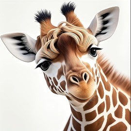 Cute Watercolor Giraffe Wall Decal,Lovely Cartoon Hand Drawing African Savanna Animals Stickers,Vinyl Waterproof Removable Wall Decor for Nursery Kids Baby Room Preschool Toilet Playroom Classroom