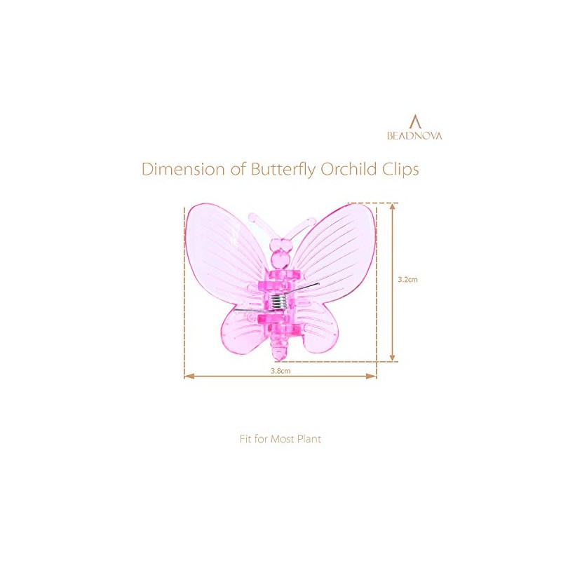 BEADNOVA Butterfly Orchid Support Clips - 30 Pack in Mixed