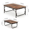 Naturehike Folding Camping Table, Portable Tables with Adjustable Legs, 20.87×15.75×9.05