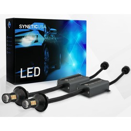 Syneticusa CANBUS 3157 Switchback LED Bulbs 3457 4157 Dual Color Amber/White Anti Hyper Flash Built-in Resistor Error Free Turn Signal Lights and DRL/Parking Lights, Pack of 2 (54 LEDs)