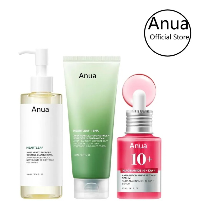 Kit Coreano Glass Skin: Limpiador Con Aceite, Jabón, Sérum D