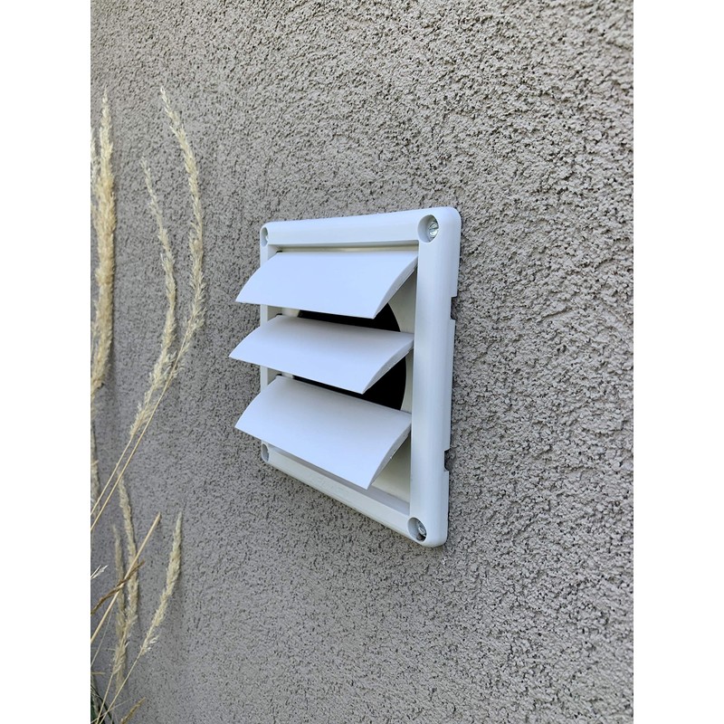 FAMCO Dryer Vent Cover for Home, Movable Louvers