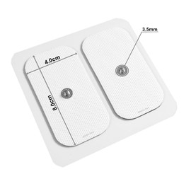 SensaMed - 4 Electrodos Pads Parches Almohadillas 4x8cm - Retangulares Compatibles con Hivox, Beurer, Electro Reflex Energizer, SOQI, Hidow