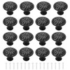 YEYIT 16Pcs Black Cabinet Door Handle, Round Drawer Knobs, Single