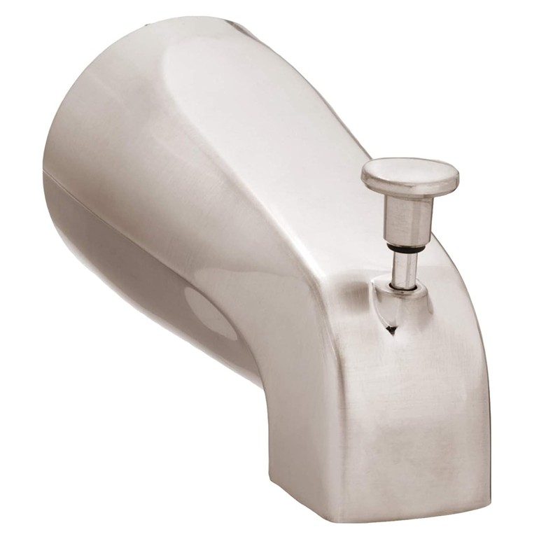 Westbrass E531DUS-07 Universal Fit 5-1/4" Diverter Tub Spout, Zinc, Satin