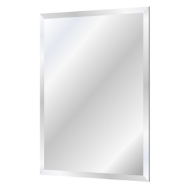 Duprima Frameless Mirror | Frameless Bathroom Mirror | 30x40 Inches with Beveled Edges | Durable Wall Mounted & Easy Installation | Crystal Clear Reflection | Horizontal or Vertical