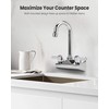 4 Inch Center Kitchen Sink,Commercial Sink Faucet,Brass Kitchen Faucet,Wall Mount