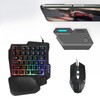 Denash Half Hand Gaming Keyboard and Combo, PUBG K13 Keyboard