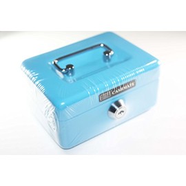 SHYH RU Metal Mini Safe with Key (Sky Blue)