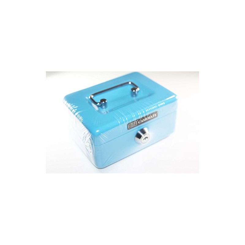 SHYH RU Metal Mini Safe with Key (Sky Blue)