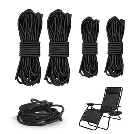 Vasemele Pack of 4 Elastic Bands for Deck Chair, Rubber Cord for Relaxing Deck Chair, Elastic Rubber Bands, Replacement Replacement Rope for Deck Chair, Elastic Replacement Rope for Deck Chair