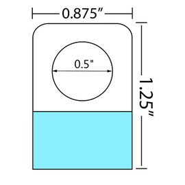 DGJM 7/8" X 1-1/4" Round Hole Self Adhesive Hanging Tabs Duty Clear Plastic Hang Tags Hook for Store Retail Display Tab 300 Pcs