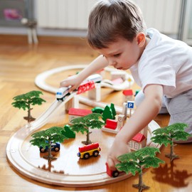 Toddmomy Model Pine Trees, 3Pcs Model Train Trees Miniature Trees Artificial Pine Tree Mini Pine Tree Toys Fake Plants for DIY Scenery Craft Project Sand Table Models