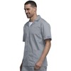Cherokee Workwear Scrubs Men's Zip Front Jacket, Grey, Large