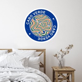 Vinyl Wall Quotes Stickers Cabo Verde Inspirational Words Letter Stickers Home Decorations International Flag Bunting Banner Wall Decals for Bedroom Family Refrigerator Outdoors 22in