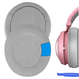 Geekria Sport Cooling-Gel Replacement Ear Pads for Razer Kraken Kitty, Nari Ultimate, Nari Essential, Kraken Tournament Edition Headphones Ear Cushions, Headset Earpads, Ear Cups Repair (Grey)