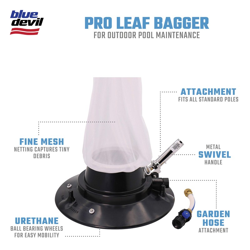 Valterra Blue Devil B5115 Pro Pool Leafbagger with Garden Hose