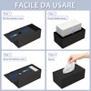 Acrylic Tissue Box Holder, PITBVO Rectangular Shiny Black Tissue Box