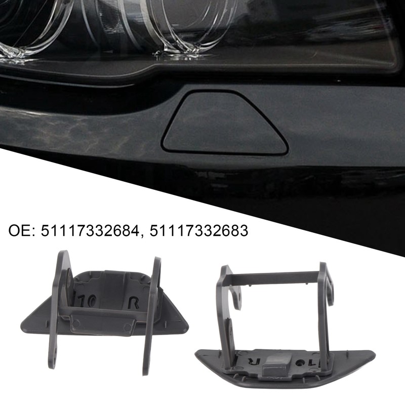 Front Bumper Headlight Washer Water Spray Cover 51117332684 Replacement for