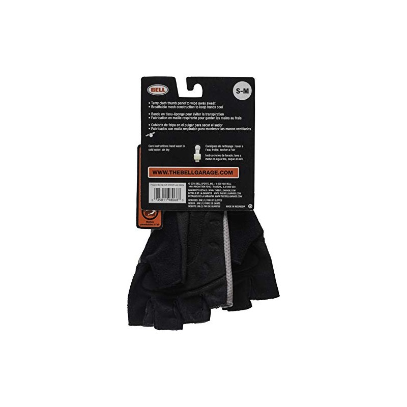 BELL Breeze 400 Half Finger Mesh Cycling Gloves, S/M