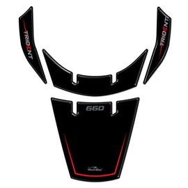 Resin Bike Motorcycle 3D Stickers Compatible with Triumph Trident 660 2021-2023. Fender Covers Protections from Impact and Scratches. Resin Stickers - Made in Italy