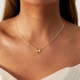 ALEXCRAFT Women's Charm Diamond Necklace 925 Silver Shiny Zircon Pendant Necklace Valentine's Day Christmas Birthday Jewellery Gift for Women Mum Wife for Wedding Parties, Silver