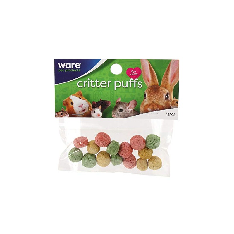 Ware Pet Product 911485 Small Animal Multi-Color Critter Puffs -