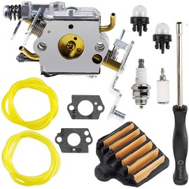 Ferilter 573952201 Carburetor for Poulan Pro PP5020AV PP5020 PP5020AVX Chainsaw Carburetor for Craftsman Chainsaw 358.350980 Replace for Zama C1M-W47 Carb with 575296301 Air Filter