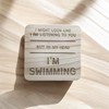 Ashton and Finch Funny Swimming Coaster Laser Engraved Gift Wooden