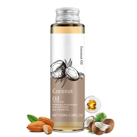 Coconut Body Oil, Moisturizing Coconut Oil for Skin, Coconut Moisturiser, Cold Pressed Coconut Oil, Natural Coconut Oil for Skin and Body, Massage Oil, Skin Softener, Body Oil for Women and Men